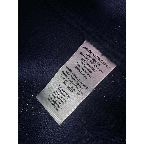 Vineyard Vines Navy Blue Embroidered What Shep Shirt Women’s XS 1/4 Zip - Picture 4 of 4